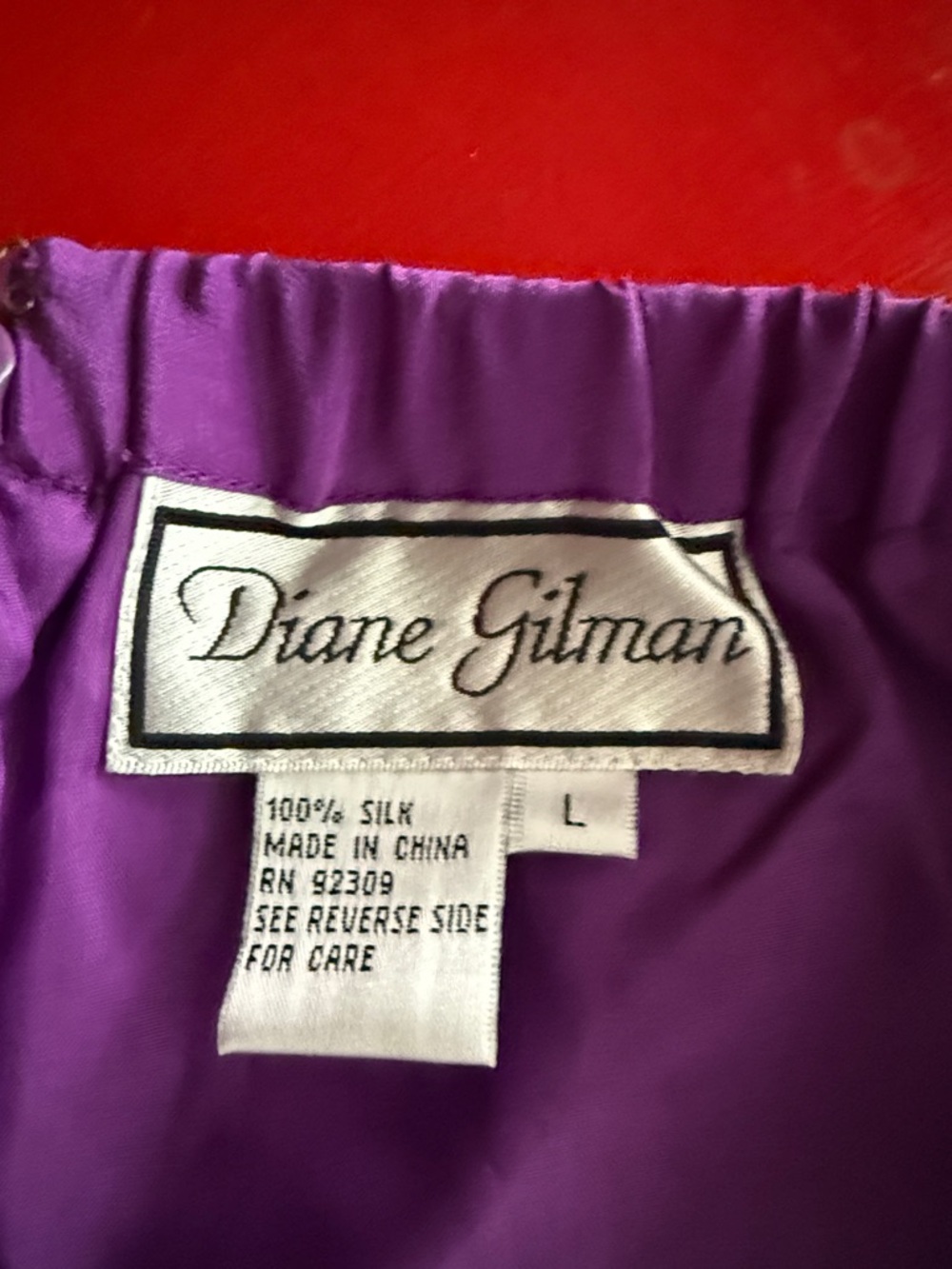 Diane Gilman Vibrant Purple Silk Skirt in size large